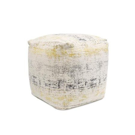PASARGAD HOME Pasargad Home PPF-283-1 Grand Canyon Distressed Cotton Pouf - 17.75 x 17.75 x 17.75 in. PPF-283-1
